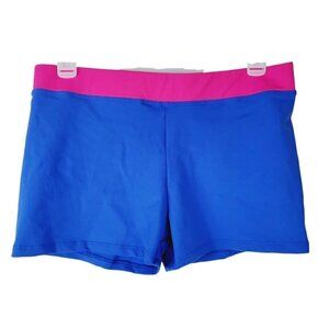 Baltogs Dancewear Adult Shorts Large Blue Pink Supplex Spandex Practice Wear